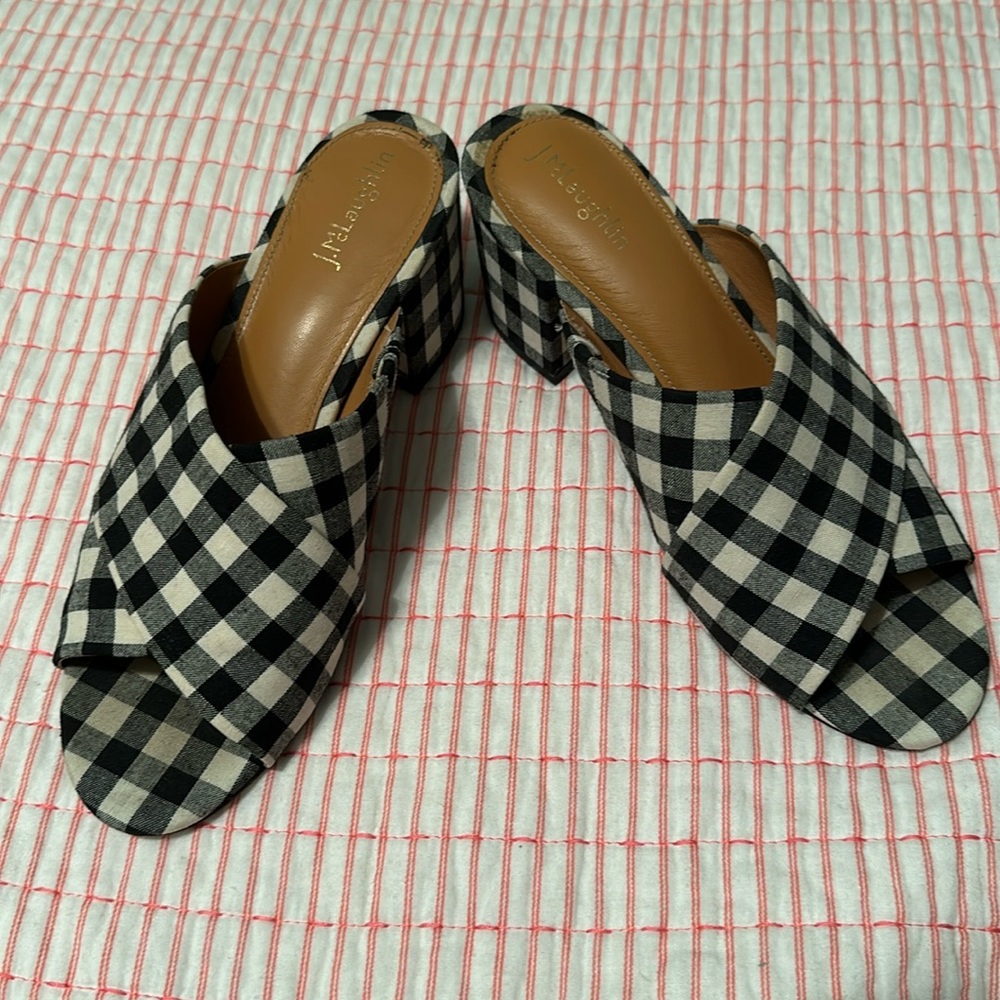 J. McLaughlin gingham checkered shoes